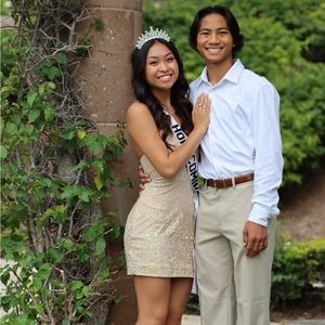 Gold/Nude Homecoming dress